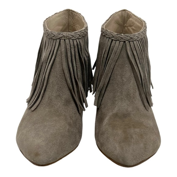 Anine Bing Irmelin Gray Suede Fringe Casual Booties Southwestern Boho Women’s 39 - Picture 5 of 15